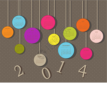 2014年日历圆圈数字时间装饰品紫色日程植物笔记规划师笔记本图片