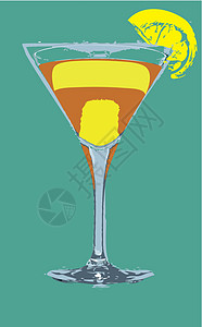 混合颜色鸡尾酒玻璃矢量艺术叶子绘画庆典派对液体插图婚礼程式化创造力魅力图片