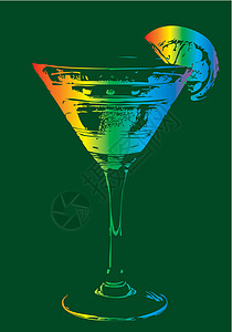 混合颜色鸡尾酒玻璃矢量艺术周年叶子飞溅纪念日漩涡魅力程式化酒精派对插图图片