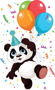 熊猫和气球图片
