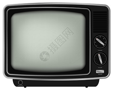 Retro TV 转发电视电视机技术视频插图电子产品监视器黑色展示背景图片