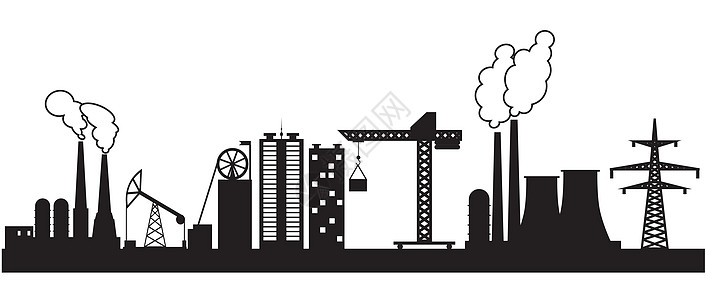 八座城市建筑和工业建筑建筑物房屋摩天大楼景观涡轮品牌管道煤炭烟囱场景图片