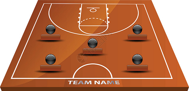 3D篮球法庭插图地面木板场地白色木头团队运动玩家游戏图片