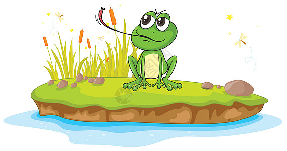 青蛙和水生物动物食物眼睛微笑荒野剪贴舌头植物昆虫图片