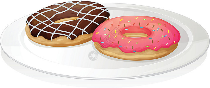 油炸圈饼绘画草图油炸飞碟甜甜圈小吃营养面粉奶油面包图片