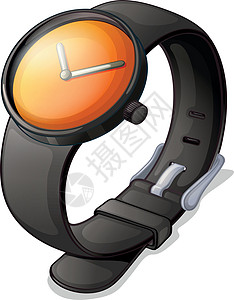 黑手表灰色高科技球形绘画白色技术圆圈时间电池圆形图片