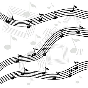音乐乐笔收藏签名低音流动绘画插图钥匙曲线反射概念图片
