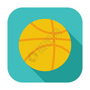 篮球图标娱乐休闲排球玩具体育闲暇圆圈黄色插图绘画图片