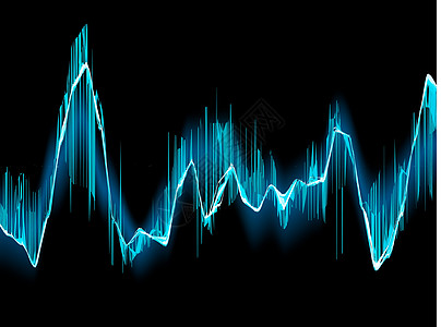 暗蓝色的亮音波 EPS 10插图体积震动波形展示岩石流行音乐收音机均衡器仪表图片