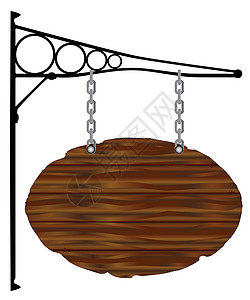 木制牌匾Oval 信号和括号路标木板插图艺术绘画广告牌标语白色牌匾乡村设计图片