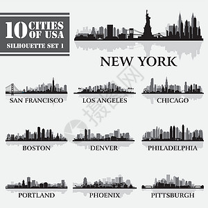 美国1号席轮式城市灰阶建筑海岸海报市中心刮刀天空建筑学天际摩天大楼图片