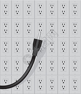 插头插座电缆塑料活力技术绳索电压硬件白色金属出口图片
