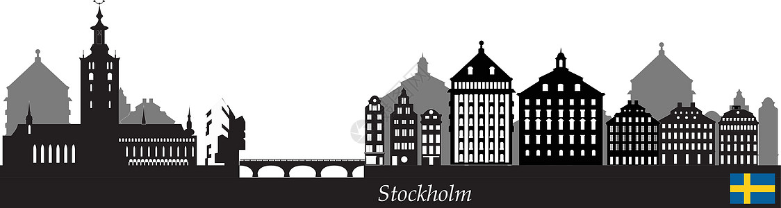 瑞典首都上层太阳天线历史性景观建筑物城市市中心场景胚层旅游文化旅行设计图片