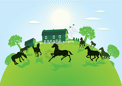 面板邻居生活马术农场骑术生态场地季节培育季节性图片