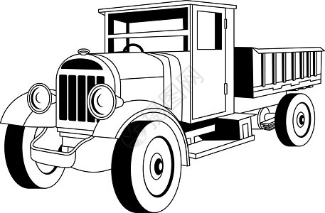 重型卡车货车车轮货物插图摩托车机器汽车绘画司机运输图片