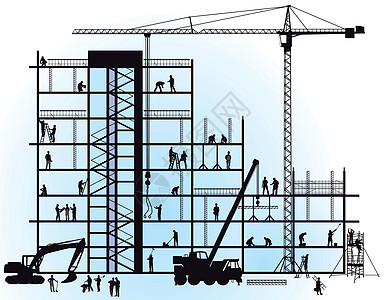 新建造新建筑工业脚手架作业施工工程师工作建筑学公司工程建筑师图片