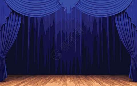 矢量蓝幕幕级演员展示礼堂播音员场景观众布料织物蓝色艺术图片