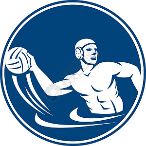 Water Polo 水球玩家扔球球圈图标图片