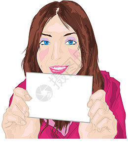 小册子女文档拇指办公室笔记卡片广告牌白色纸板标语营销图片