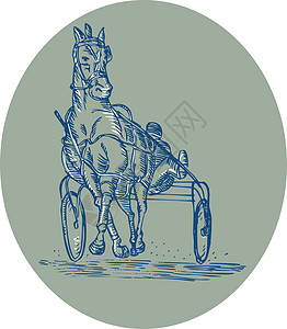 马和骑马哈内斯赛马图片
