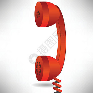 红色艺术电话夹子插图顾客技术商业服务白色全球图片