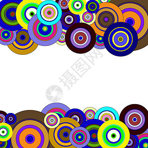 圆圆多色图案编织织物横幅打印材料乐趣插图彩虹礼物艺术图片