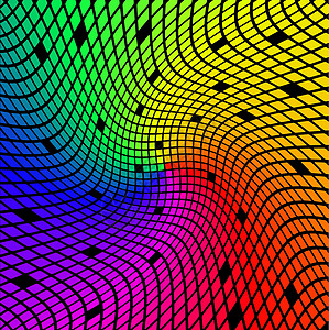 矢量背景 配有多彩光灯的混合体夜生活插图数字化彩色橙子墙纸庆典魔法娱乐图片