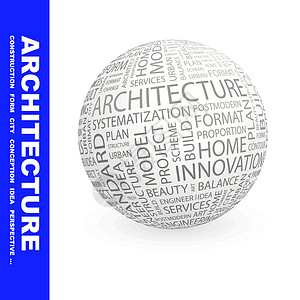 建筑图城市风格房子建筑师工程装饰标签工程师插图词云图片