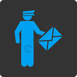 Postman 图标邮寄电子邮件男性工作邮件纸盒信使包装邮政男人图片