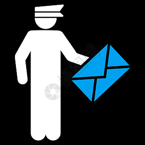 Postman 图标载体运输服务信使邮件邮差信封字形电子邮件包装图片