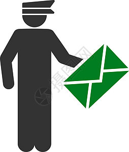 商业Bicola Set 的邮件图标男人男性包装邮资邮寄导游邮箱字形邮差纸盒图片