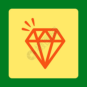 商业按钮的水晶图标 来自集成彩色集束反射宝藏玻璃展示绿色红宝石珠宝婚姻礼物宝石图片
