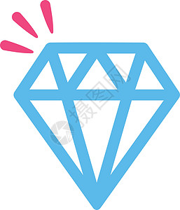 商业集的水晶图标红宝石质量蓝色宝石首饰透明度婚姻反射婚礼蓝宝石图片