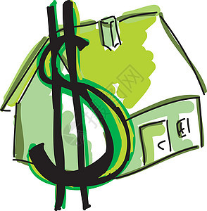 绿色建筑家庭插图前端现金家政窗户房地产地面住宅房间图片