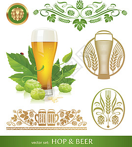 啤酒元素横幅派对饮料液体啤酒厂标签瓶子火腿玻璃金子图片