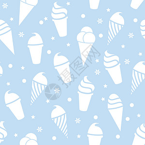 矢量无缝冰淇淋模式星星糖果插图甜点棒冰墙纸纺织品冰镇奶油装饰品图片