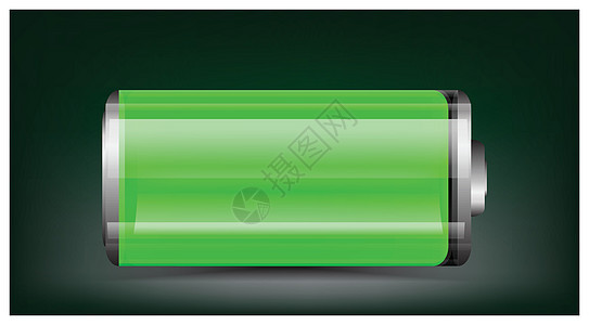 矢量透明电池插图 深底的全绿色电池组  info tooltip图片
