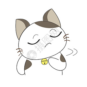 可爱的猫咪性格吉祥物猫科卡通片胡须插图男性绘画宠物漫画收藏图片
