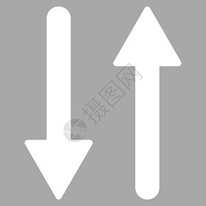 白色箭头交换垂直平面白颜色图标 V同步倒置箭头运动方法镜子指针光标字拖背景设计图片