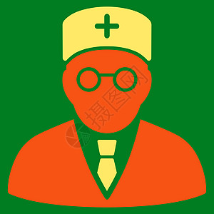 主要物理图标商务绿色男人医院领导者药品外科员工职业教授图片