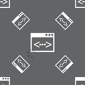 代码图标 程序符号 灰色背景上的无缝模式 矢量质量编程语言程序员编码数据插图编码员艺术极客图片