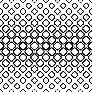 来自四舍五入方形的单色无缝模式图片