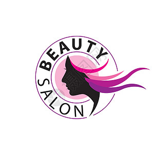 矢量徽标理发女性商业标识插图温泉女士魅力化妆品身份图片