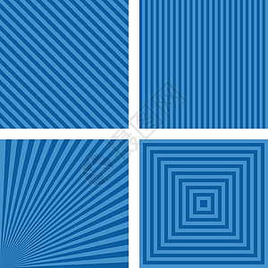 蓝色简单条纹背景套件正方形墙纸角落壁纸纺织品风格射线同心圆浅蓝色盒子图片