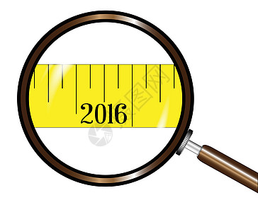 2016年 放大玻璃磁带艺术饮食身体黄色数字抹布衣服手表新年减肥图片