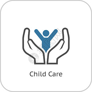 儿童保育图标 平板设计男生女性运输幸福孩子儿子安全医疗女孩育儿图片