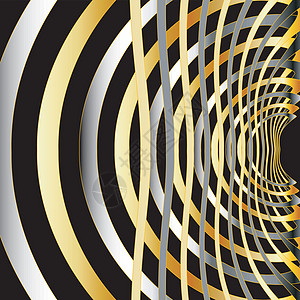 金属环的幻觉合金金子桌子化学反射镶嵌波纹圆圈海浪墙纸图片