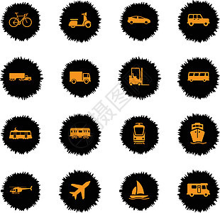 运输简单的图标船运旅行血管铁路送货飞机民众航行自行车艺术图片