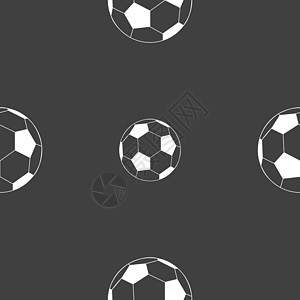 足球图标标志 灰色背景上的无缝模式 韦克托竞赛网络团队皮革艺术联盟插图卡通片游戏分数图片