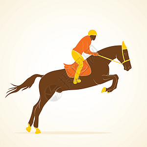 骑士玩家设计矢量训练运动员绘画插图效果展示栅栏运动骑手赛马图片